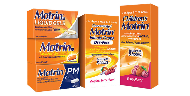 can a child have motrin and benadryl